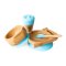 Bamboo Snail Plate - Weaning Gift Set - Blue