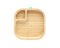 Square Snack and Baby Bamboo Plate - with Super Suction - Green