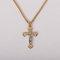18" Two Toned Gold Over Sterling Crucifix Necklace