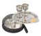 Silver Plated Communion-Set with 7" Plate  3" Plate, 2 Cups & Bag