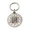 Key Chain-Star Of David/Semi-Precious Stones-Pewter (#4566)