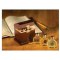 Anointing Oil-Gifts Of The Wise Men Wood Treasure Box W/2 Oil + Gold (#8232)