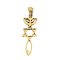 Necklace-Messianic Seal Roots Symbol (Gold Plated)-20" Chain (#9203)
