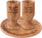Communion-Set-The Lord's Supper w/8" Olivewood Plate & 2 Cups In Box (#1542)