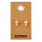 Have Faith - Cross Studs Earrings - On Leather Tag