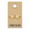 Earrings-Peace To You/Dove Studs On Leather Tag