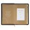 Crown of Thorns Two-tone Brown Faux Leather King James Version Deluxe Gift Bible with Thumb Index and Zipper Closure