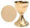 Chalice with paten golden plated H 17 cm
