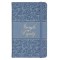 Small Notebook with Elastic Closure Faux Hardcover Blue Strength And Dignity Prov. 31:25