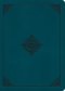ESV Large Print Personal Size Bible, Red Letter (TruTone, Deep Teal, Ornament Design)