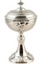 Nickel Plated Ciborium with Gold Plated Inside H 28 cm