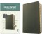 NLT Thinline Reference Bible, Filament Enabled (Genuine Leather, Olive Green, Indexed, Red Letter)