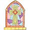 Cross Colour-in Window Decorations - Pack of 18