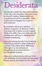Prayer Card - Desiderata (Double Sided)