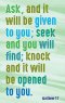 Prayer Card - Ask And It Will Be Given