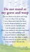 Prayer Card - Do Not Stand At My Grave And Weep