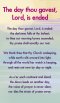 Hymn Card - The Day Thou Gavest, Lord, Is Ended (Double Sided)