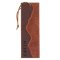 Bookmark Faux Leather Brown Two-tone Faith Mountains Matt. 17:20