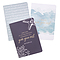 Christian Art Gifts Slim Scripture Notebooks for Women, I Will Give You Rest - Matthew Inspirational Bible Verse Variety, Blue toned Set/3 Medium
