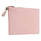 Trust in The Lord Proverbs 3:5 Pink Faux Leather Zippered Pouch