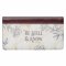Checkbook Wallet Brown/Cream Leaves Printed Be Still & Know Ps. 46:10
