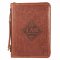 Extra Large Names of God  Brown Faux Leather Bible Cover XL