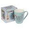 Through Christ Blue Butterfly Ceramic Coffee Mug – Philippians 4:13