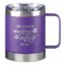 Strength & Dignity Purple Camp-style Stainless Steel Mug - Proverbs 31:25
