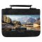 Large All Things Through Christ Scenic Mountainous Valley, Black Faux Leather Bible Cover - Philippians 4:13
