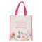 Tote Pink/White Floral Bless You Num. 6:24-25