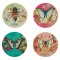 Ceramic Coasters 4/Set Butterflies/Bee