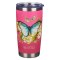 Mug SS Travel Pink Butterfly Be Still
