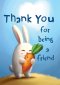 Thank You Bunny/Carrot - Standard Card Gloss (6 Pack)