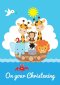 On Your Christening - Noahs Boat Std CardGloss (6 Pack)