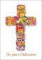 Ordination - Flower Cross Std Card Gloss (6 Pack)