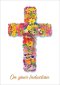 Induction - Flower Cross Std Card Textured (6 Pack)