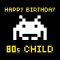 Space Invaders 80s Child Happy Birthday - Square Card Gloss
