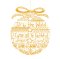 Christmas Set - Joy To The World Bauble 10 Pk Gold Foil