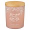 Glass Candle w/Bamboo Lid Pink Strength & Dignity Prov. 31:25