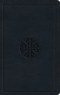ESV Large Print Value Thinline Bible (TruTone, Navy, Mosaic Cross Design)