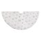 86cm White Tree Skirt with Silver Snowflakes