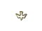 Lapel Pin Open Dove Gold Pack of 6