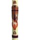 30" x 3" Paschal Candle with Alpha & Omega with Lamb of God Orange & White Wax Relief