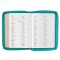 KJV Bible Compact Faux Leather, Teal w/zipper