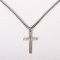 24" Sterling Silver Cross within Cross Design Necklace