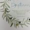Baptism Olive Wreath Single Card