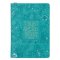 Trust in the Lord Teal Floral Faux Leather Journal with Zipper Closure - Proverbs 3:5