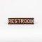 Sign Engraved Restroom Adhesive Back Walnut