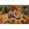 Set of 11, Resin Knitted Nativity Set, White, 3"H