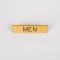 Sign Engraved Men Adhesive Back Gold